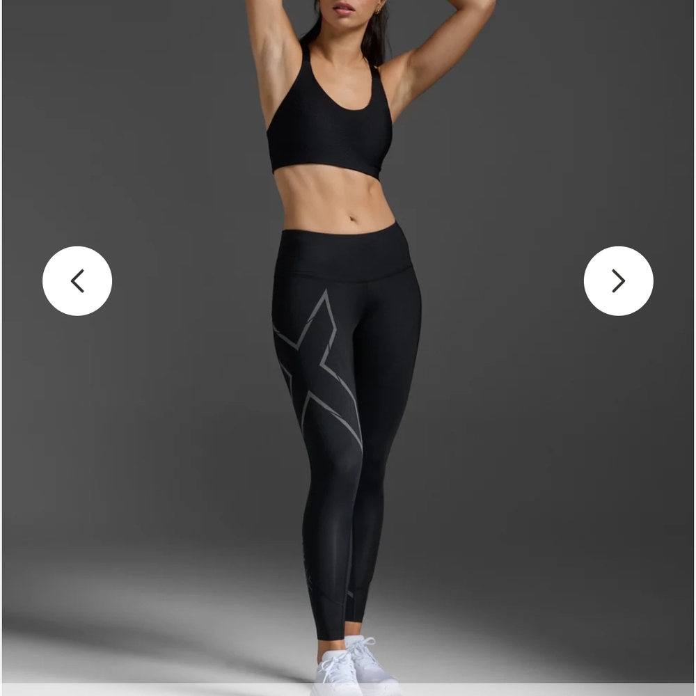 2XU Black Leggings with Gray Accents